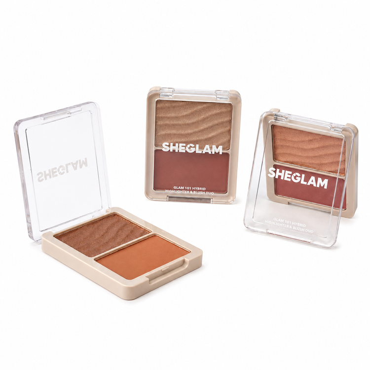 پالت هایلایتر و رژگونه شیگلم مدل Glam 101 Hybrid