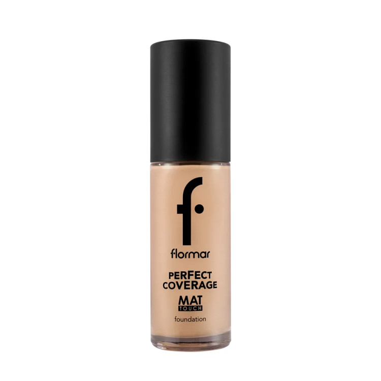 کرمپودر شیشه ای مات تاچ فلورمار | Flormar Matt Touch Foundation