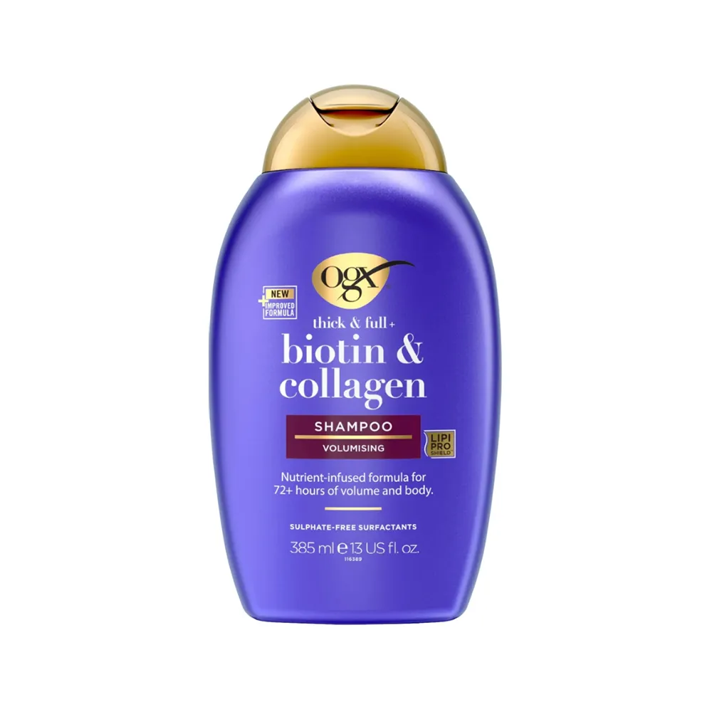 شامپو OGX Biotin & Collagen بنفش ۳۸۵ میل