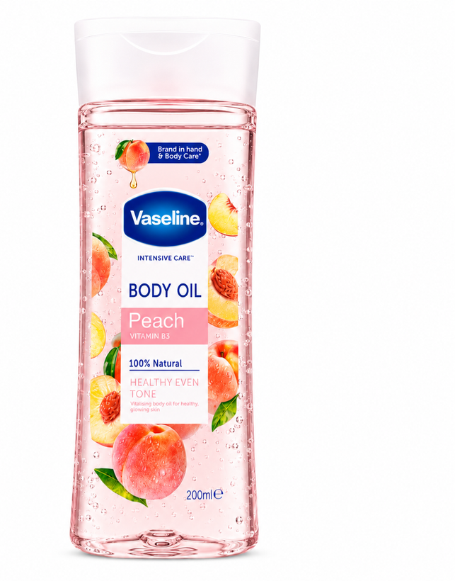 روغن بدن وازلین حجم 200 میل body oil اصلی